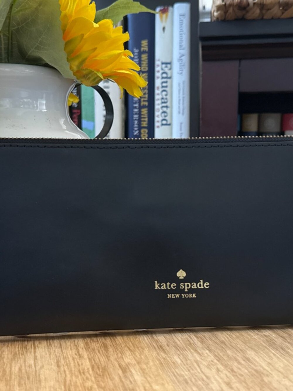 Kate Spade New York Owl Leather Wristlet Clutch Black Novelty Bag NWT - Picture 3 of 6
